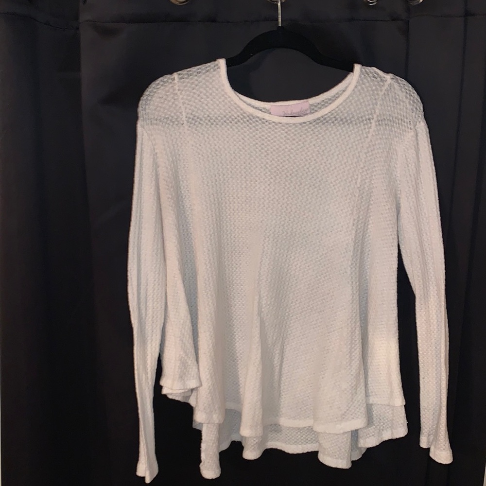 “Wednesdays” white knit sweater